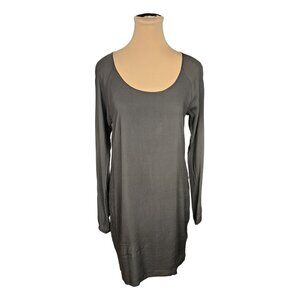 James Perse Dark Grey Long Sleeve Lightweight Dress Sz 1 US 4